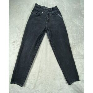 Cristina Mom Jeans Womens Fits 24 Black Denim‎ 100% Cotton Streetwear Y2K Goth